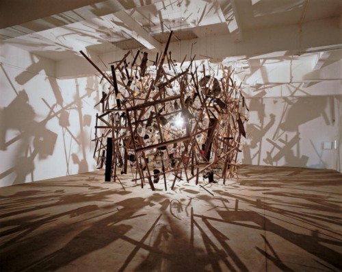 Cornelia Parker &lsquo;Cold Dark Matter: An Exploded View&rsquo;, 1991 a garden shed and con