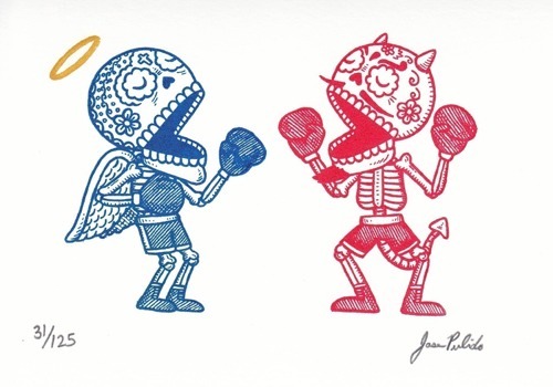 outgoingzaam-sworld:  Típicas calaveras mexicanas con un toque de modernidad, creación