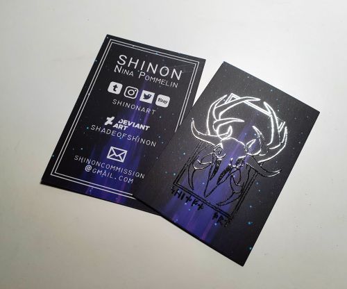  Shiny new business cards! I have been dreaming of making business cards with silver foil for so lon