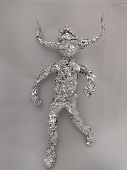 thefoilguy:Tavros from Homestuck - Aluminum Foil Sculpture