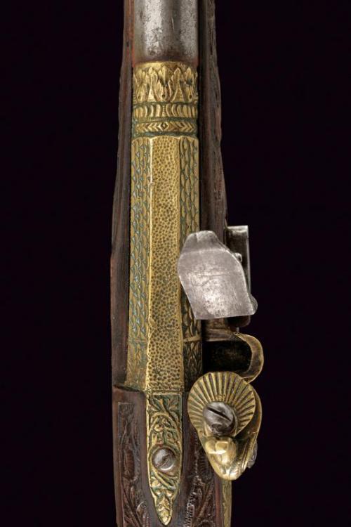 Contemporary made brass mounted flintlock pistol, Northern Italy, 20th century.from Czerny’s Interna