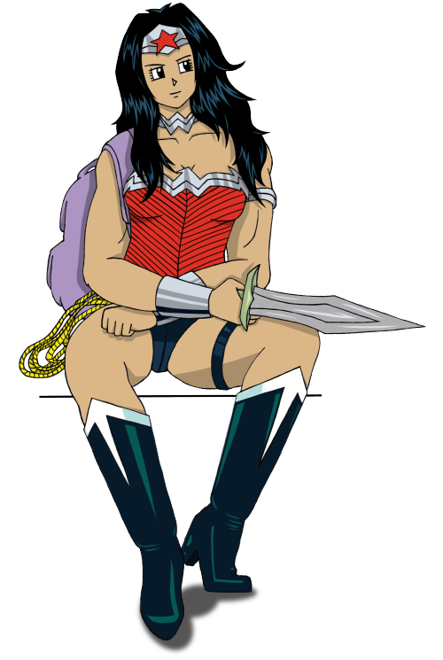 Its My OC Dressed Up As Wonder Woman. This Will Be Combined With My Drawings Of Goku As Superman And