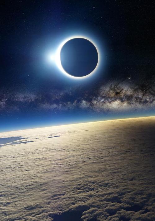 Solar Eclipse As Seen From Earth’s Orbit 