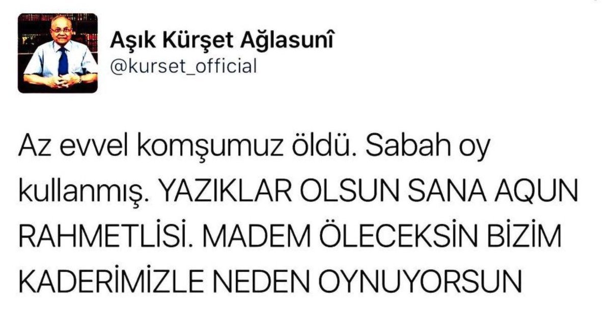 P.V Aşık Kürşet Ağlasunî...