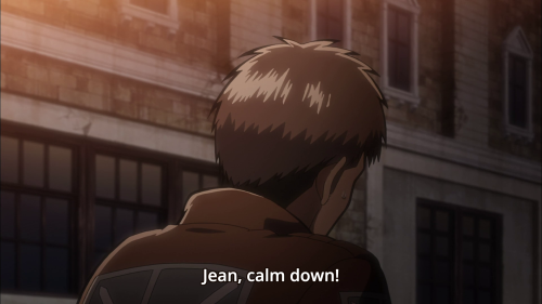 devinchee:  mqrcobodt:  Can we just talk about how Marco’s last words were to tell Jean to calm down when he was desperately trying to wrestle a spare 3DMG off the dead body to try and escape??? Not only that, but Marco’s last actions were to immediately