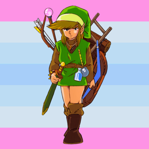 Transmasculine flag but it’s color-picked from the Hero of Hyrule (The Legend of Zelda).