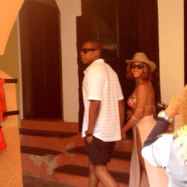 beyonceinfo:  Beyoncé and Jay Z in Portofino, Italy today