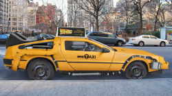 thefrogman:  DeLorean Taxi by Mike Lubrano