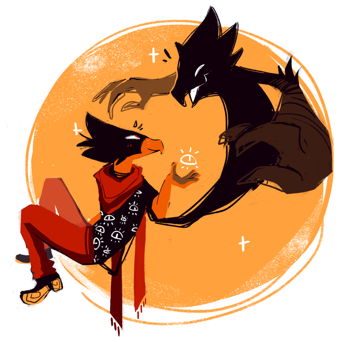 overthelazydog: if you ever feel stressed, draw Fumikage Tokoyami. it’s a real