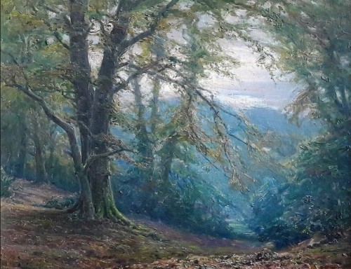 Autumn in the New Forest by Frederick Golden Short (England, 1863&ndash;1936)