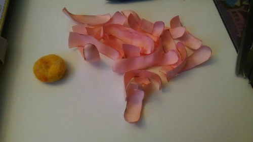Making a flower. My fingers are slightly charred now.