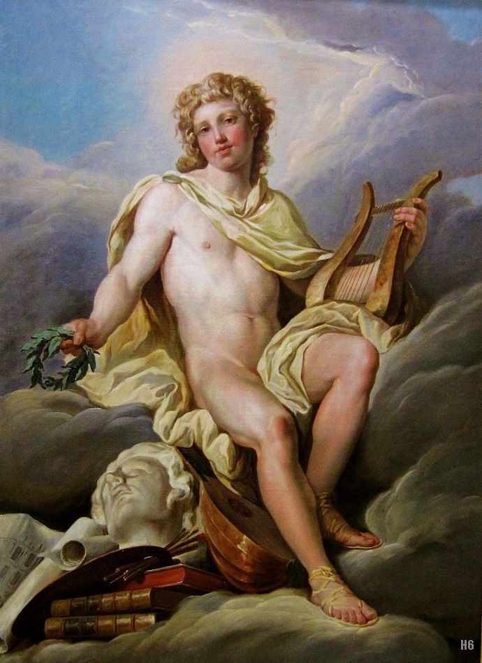 Apollo Protector of the Arts. 1772. Nicolas Bernard Lepicie. French.1735-1784. oil