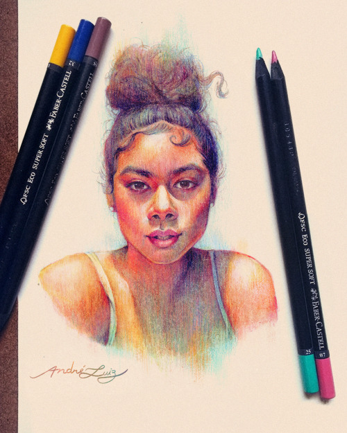 coloured pencils portraits practice ✏️ by André Luiz Barbosa