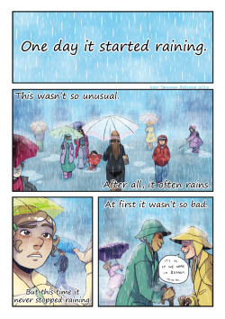 asutori:  My final comic for school!! originally in norwegian, so this is a translation. (Bergen is a norwegian city known to get a lot of rain, i know the reference doesn’t really work in english but i didn’t know what to replace it with so i left