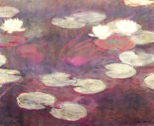 malinconie:  Pink Water Lilies by Claude Monet 