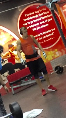 fuckstevepena:  When you realize the stud working out next to you is the same Instagram model you posted naked a month ago. Oops. 😎. His Name is Nick 😉 (Creeper Shots Too)