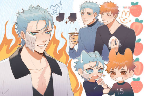 phreinne: i heard it was grimmichi day so here’s a haphazard attempt at grimmjow’s hair※ DO NOT REPO