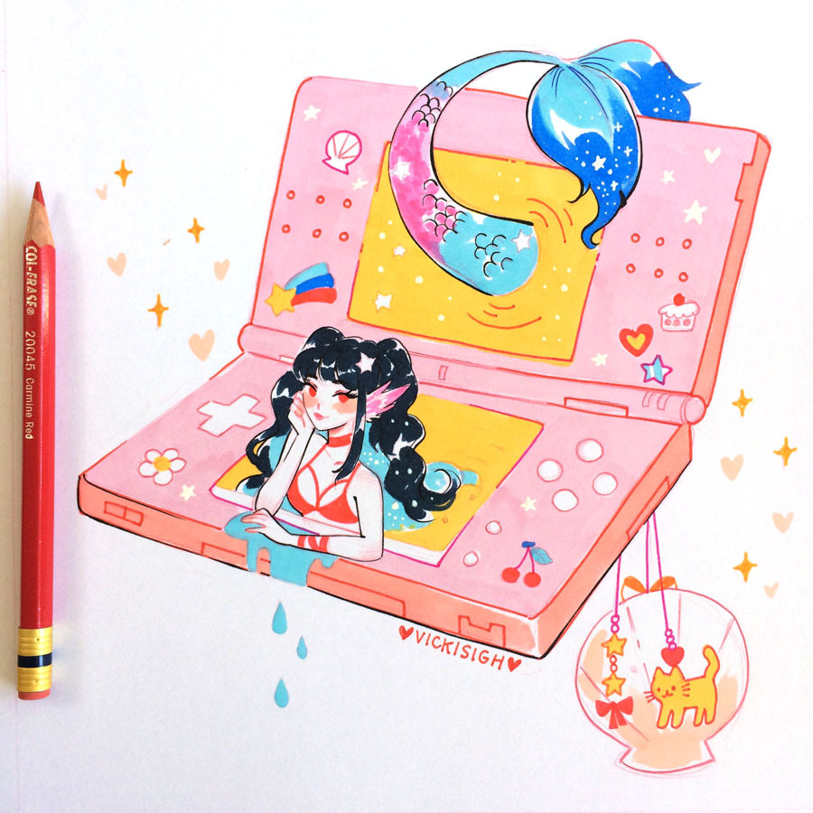 vickisigh:  week 3 of mermay! &lt;3   Twitter | Instagram | Patreon | Store