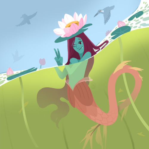 The lily mermaids are worshipped as gods by a local village, but they’re actually pretty chill. 