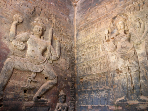 Vishnu relief at Prasat Kravan temple,10th-century, Cambodia