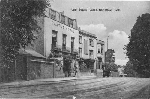 Jack Straw’s Castle, a popular pub on Hampstead Heath in London (sometime around WW1).