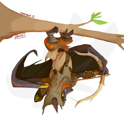 weremagnus:  Flying Fox archer. #Batober