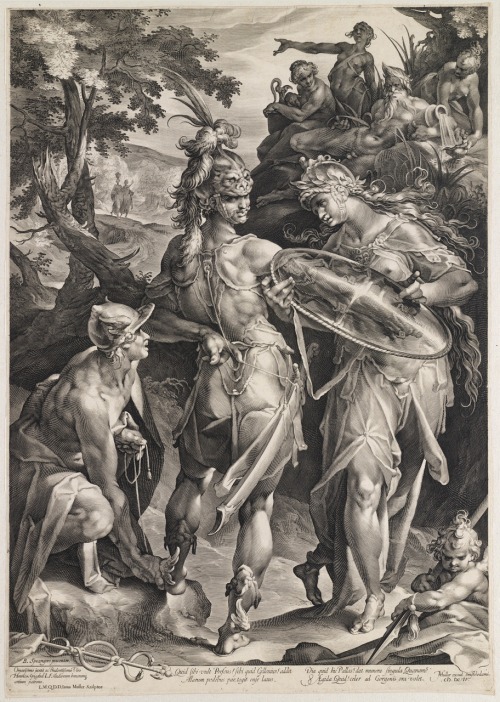 Minerva and Mercury Arming Perseus, by Jan Harmenszoon Muller after a desing by Bartholomeus Sprange