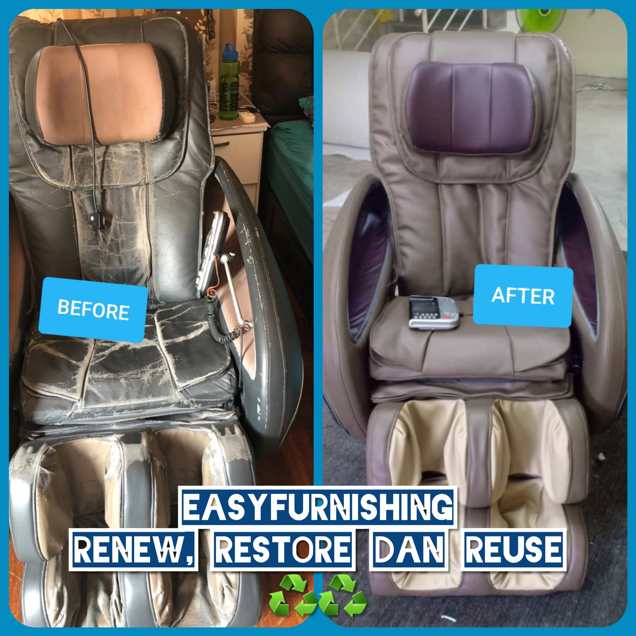 Easy Furnishing : Renew . Restore . Reuse . — This time around we renew an  Ogawa Massage Chair...