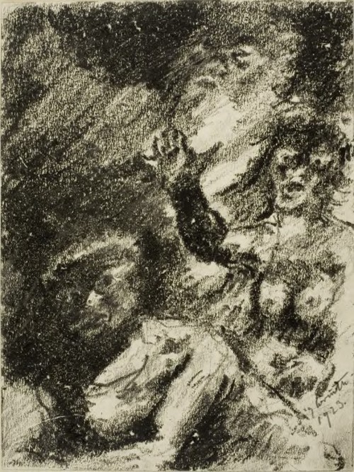 Saul seeks divination from a familiar spirit in En-dor (I Samuel 28:7-25), Lovis Corinth, 1923, Harv