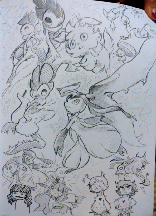 mawile:  a friend wanted me to put some doodles in her sketchbook! 