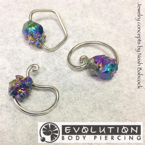 New line of custom bent #daith pieces now available! Featuring raw natural titanium, oxidized by mot