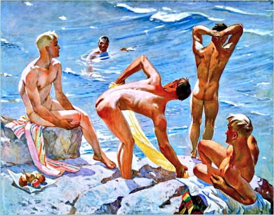 gayartists:Good Morning (1960), Aleksandr Deyneka 