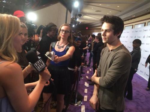 notanotherteenwolfpodcast: paleycenter: .@dylanobrien smack in the middle of the #PaleyFest purple c