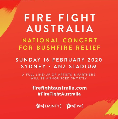 CONCERT FOR A CAUSE - OUR NATION IN NEED SSJ collectives performing with Jessica Mauboy, Tina Arena,