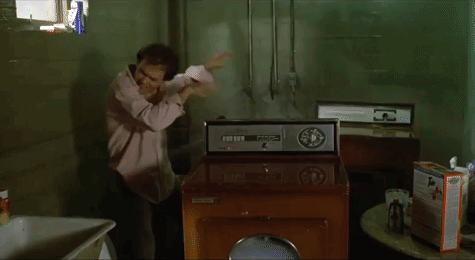 Mr. Mom (1983) Jack Butler (Michael Keaton) Created A Washing Machine Monster