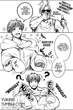 yukipri:  Boyfriend hoodie!with Ashoreiji / Shortbread Cookie~~PLEASE DO NOT REPOST, EDIT, TRANSLATE, OR OTHERWISE USE MY ART. To share, please reblog!More Banana Fish + other art on Masterposts on my blog!