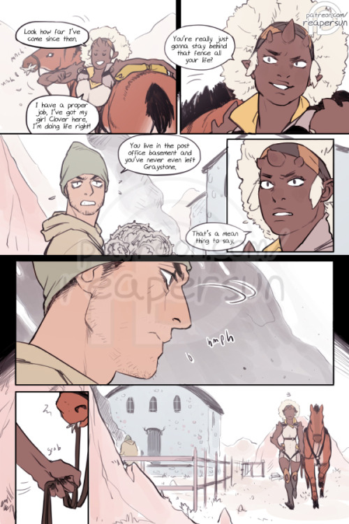 thedirtcrown:The Dirt Crown - Supported by my funders on Patreon <-page 13 - page 14 - page 15-> The Dirt Crown is an original comic project I’m funding through  Patreon. If you wanna see what I can do outside of fanworks then please  consider