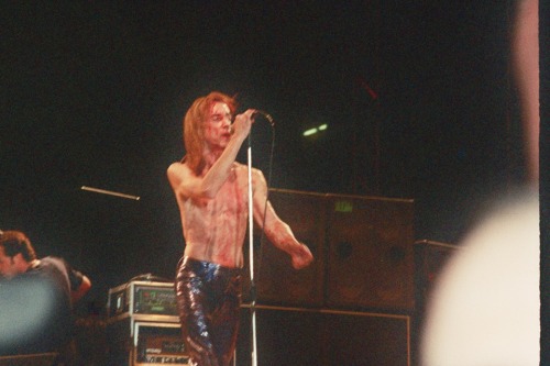 theunderestimator-2:Iggy Pop covered in blood during his wild performance at the “Rock Of Gods” fest