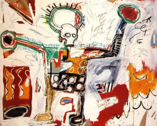 prezygotic:JEAN-MICHEL BASQUIAT - Untitled (1982)Acrylic and oil paint on linen. 193 x 239 cm