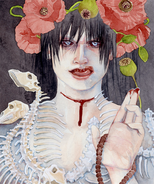 bluealaris:  Hi Everyone- a giant post of a number of original paintings that I’m