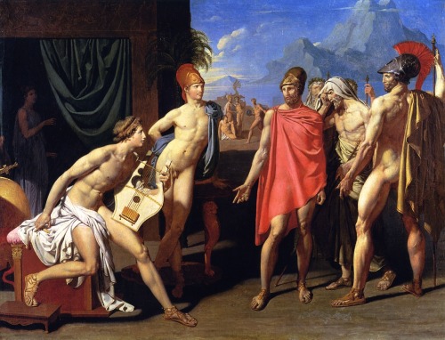 via-appia:Achilles Receiving the Envoys of Agamemnon Jean Auguste Dominique Ingres (1780–1867)