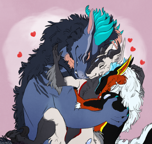 Cute comfort snuggles gift from Pyrewerepyre to Zephyrue on FA.