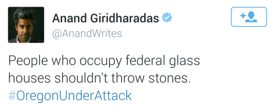 what happens when armed white men take over a federal building? you guessed it.