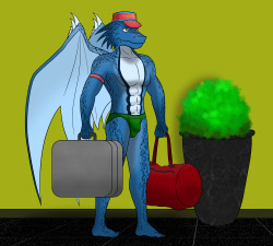 “Alright, just let me hold that pesky luggage of yours, to the elevator right this way if you please~”