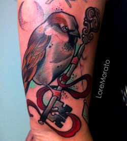 thievinggenius:  Tattoo done by Lore Morato. @lore_morato