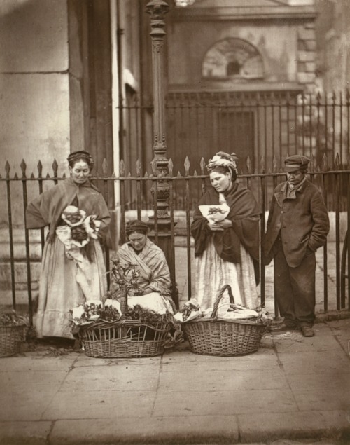 Covent Garden Flower Women (1877), from Street Life in London by John Thomson and Adolphe Smith: &ld