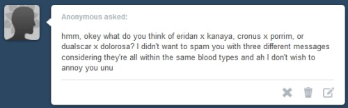 punpunichu:Yeees, yes to all of ‘em *o*1. Okay, so, I thought it would be cute if Eridan asked Kanay