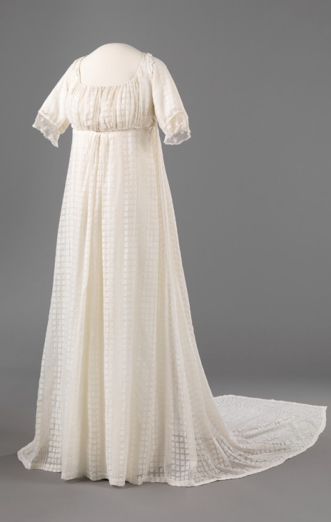 White gowns from The National Museum in Oslo Robe a la Francaise, 1779Crinoline gown, originally fro