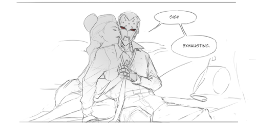 dashiana: I had a criminal amount of fun doodling this. EDIT. I couldn’t help myself and added a couple more panels. (And recycled one of my older Widow sketches for them.) 