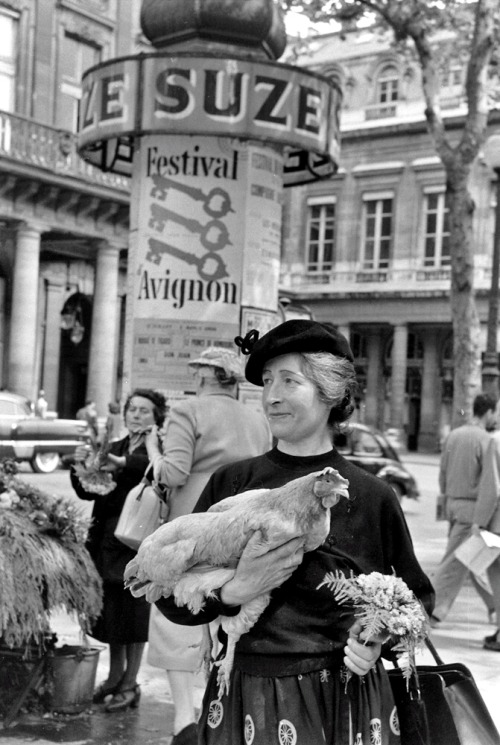 Nina Leen - Marguerite et sa poule, Paris, porn pictures